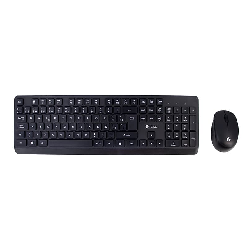 Kit inalambrico teclado + mouse TEROS TE-5011CS, 2.4GHz, 1000DPI, espanol, negro