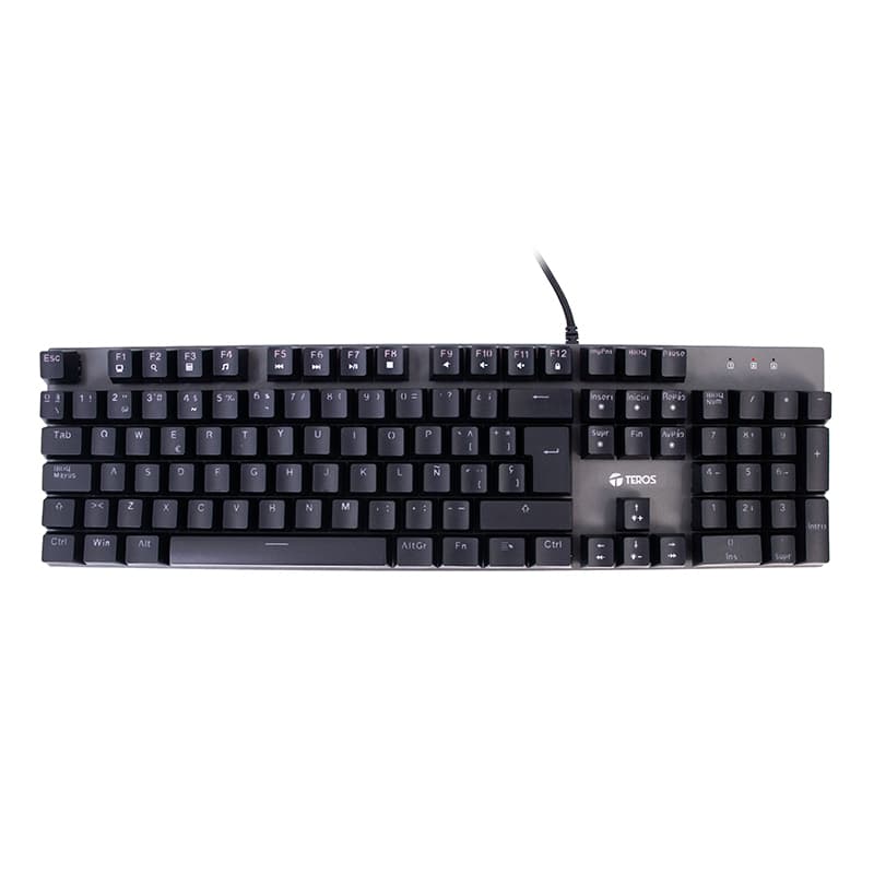 Teclado gamer TEROS TE-4074G, RGB, USB 2.0, negro